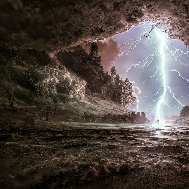 Lightning Lane - Martian real estate collection 1/1 NFT Generative Art Digital