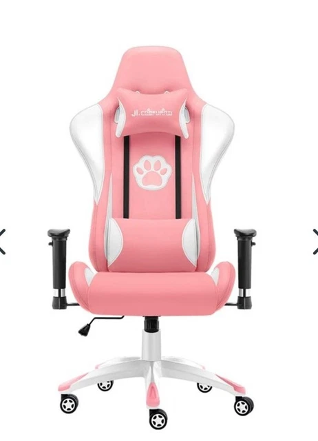 JL COMFURNI Pink Cat claw Gaming Chair 130.00 PicClick UK