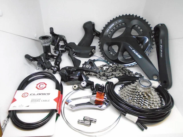 Shimano 105 R7000 11-Gang Felge Bremsgruppensatz 170MM 50/34T 11-30T SCHWARZ ~