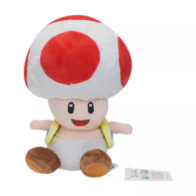 Super Mario Bros sapo rojo peluche peluche peluche juguete regalos 18 cm