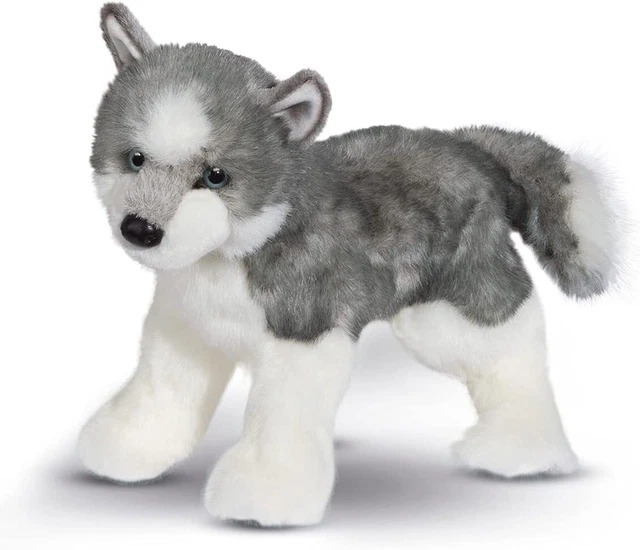 Douglas Plush Husky Dog Stuffed Animal, Gray/White, 19