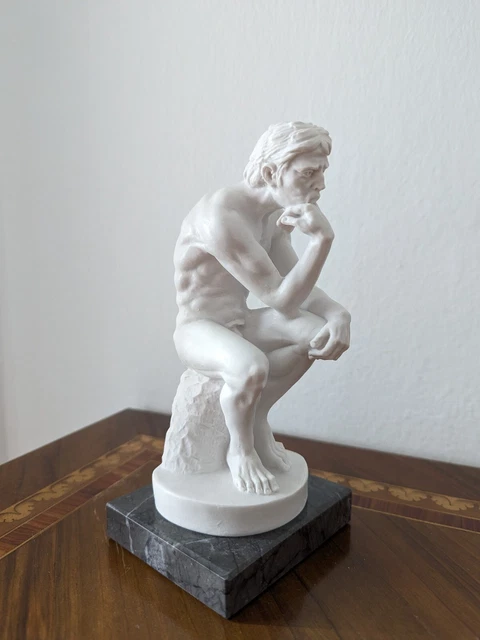Serre-livres Le Penseur De Rodin En Métal Patiné, Lesté – Déco Vintage Occasion