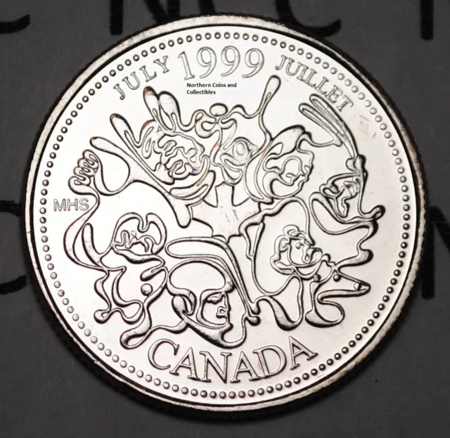 Canada 1999 July 25 cents UNC Millenium Series Canadian Quarter