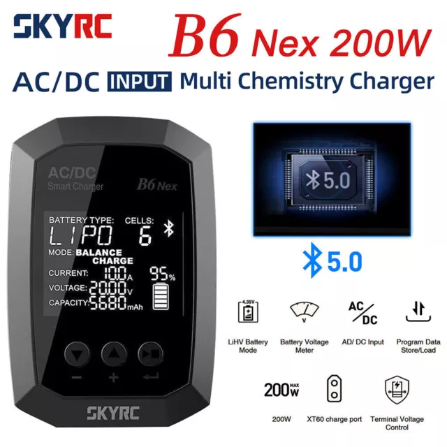 NEW SKYRC B6 Nex AC DC Charger for LiPo 1-6s Li-Ion LiHV LiFe NiMH Pb Battery