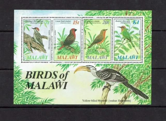 Malawi: 1985, Birth Centenary of John Audubon, Malawi Birds, MNH M/Sheet