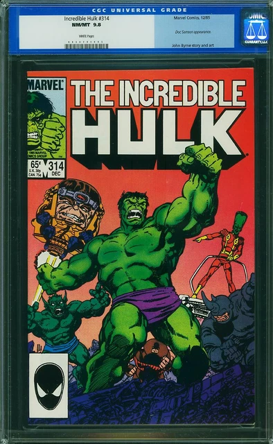 INCREDIBLE HULK 314 CGC 9.8 DOC SAMSON ABOMINATION Copper MARVEL 1985 JohnByrne