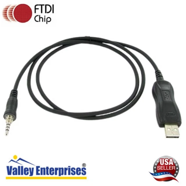 Yaesu FT-90 FT-90R USB Programming Cable (CT-29C) – 6ft, FTDI Chip, 3-Year Warranty