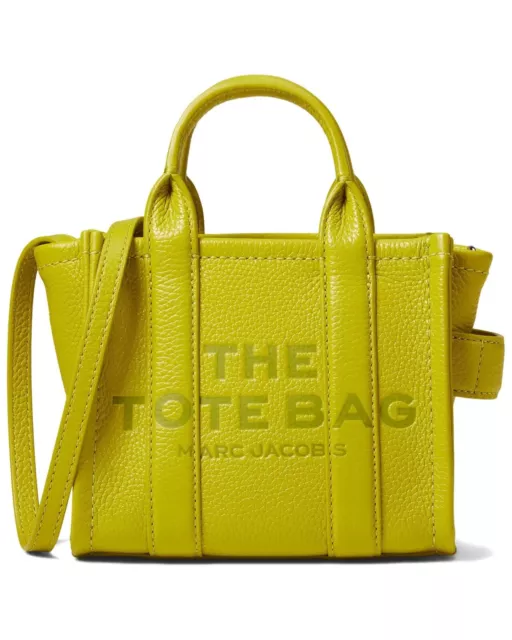 NWT {Marc Jacobs} The Leather Mini Tote Bag - Crossbody Bag Trendy - Citronelle