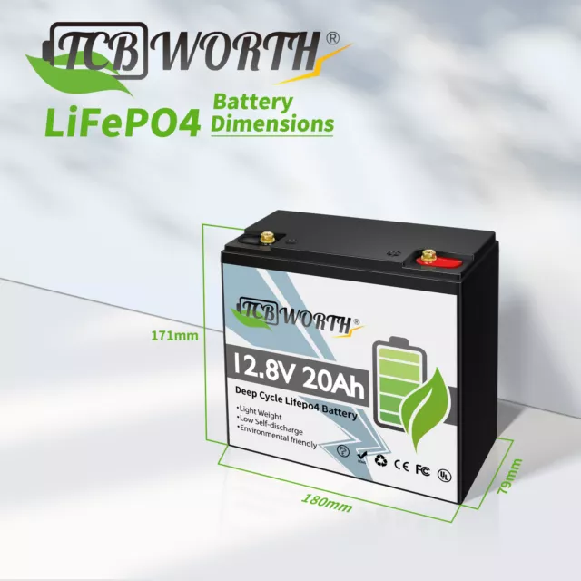 Lithium Batterie 12V 20Ah LiFePO4 Akku BMS RV Wohnmobil Kinder Quad Fischfinder