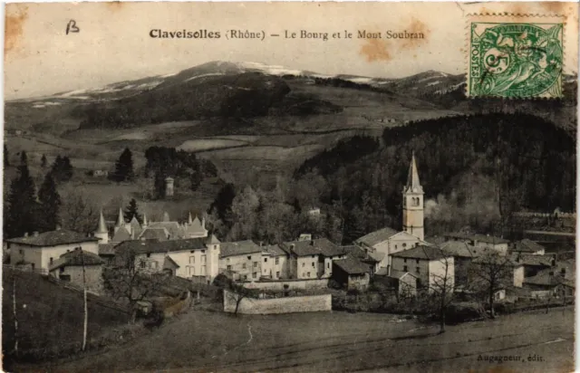 CPA CLAVEISOLLES Le Bourg et le Mont Soubran (443771)