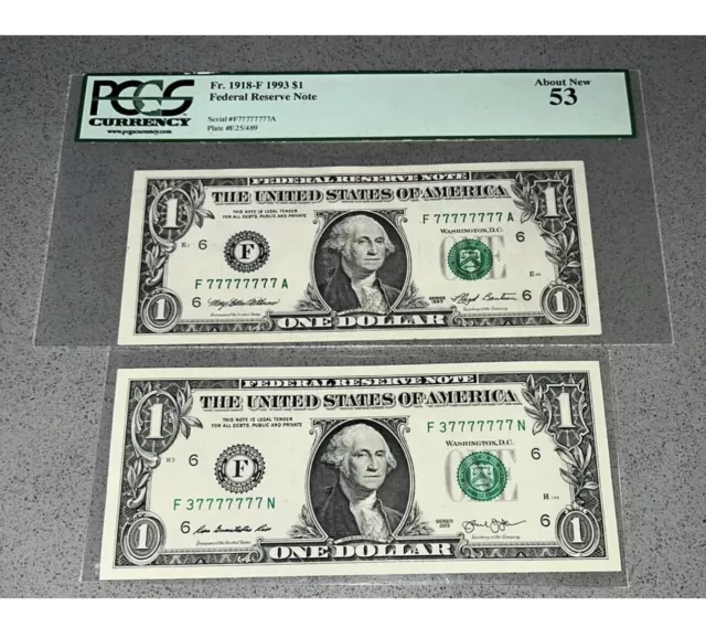 ultra solid serial number (one dollar bill)
