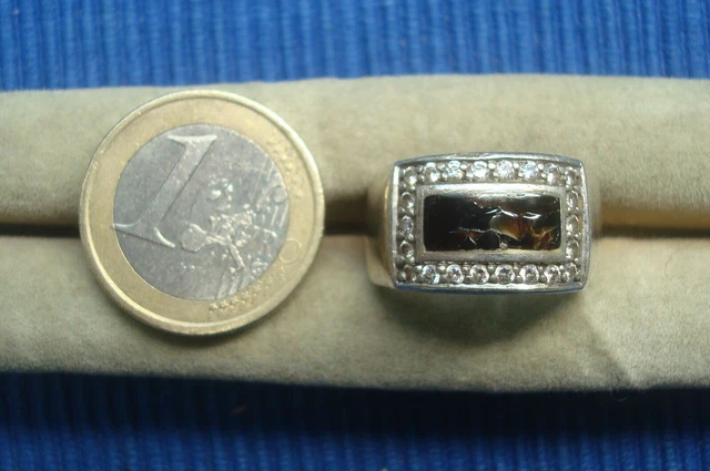 Ancienne Bague Jonc Argent Massif 925 - Style Dôme AGATHA - Taille 50