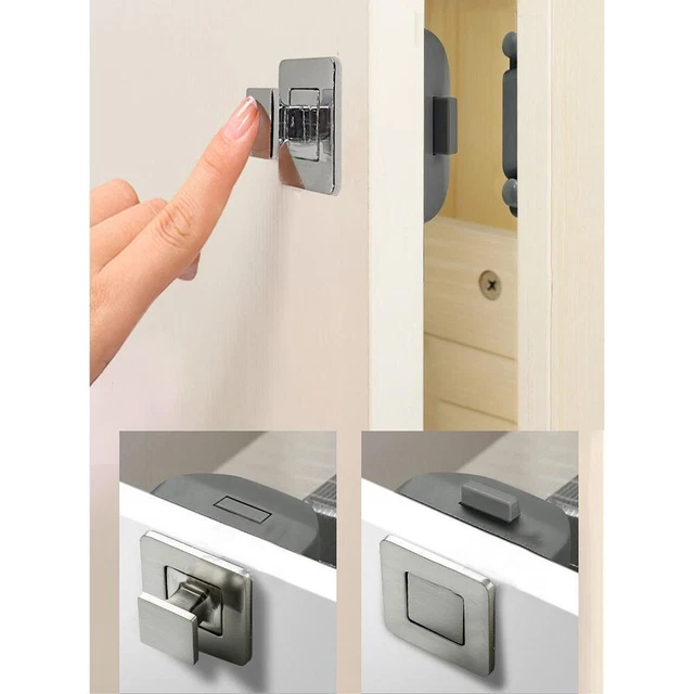 WTpin 2 Pezzi Serratura A Pulsante Cassetto, Chiusura A Pulsante - Foto 11