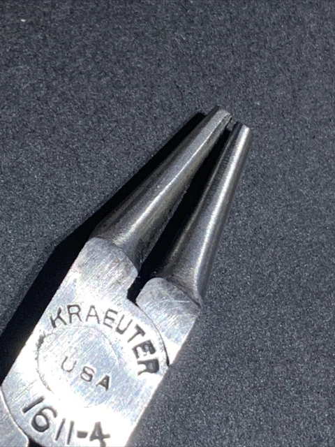 Vintage Kraeuter USA 1611-4 Round Needle Nose Pliers Watchmaker’s Jeweler’s NICE 3