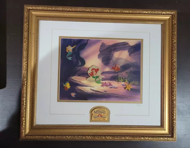 Disney Little Mermaid 10th Anniversary Ariel Framed Pin Set