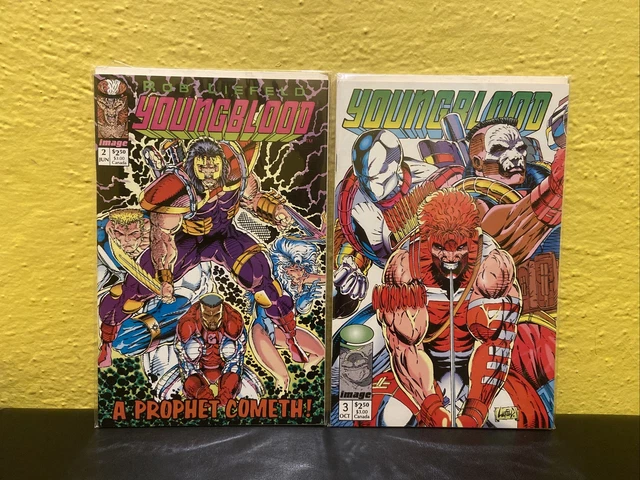 Youngblood #2 & #3 1st App Prophet & Shadowhawk PINK Variant Image VGC