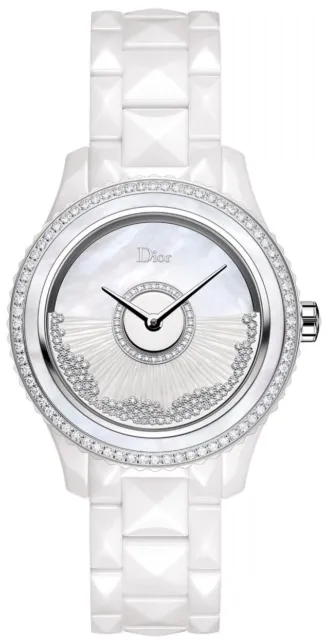 Deal On New Christian Dior VIII White Ceramic Diamond Women's Luxury Watch