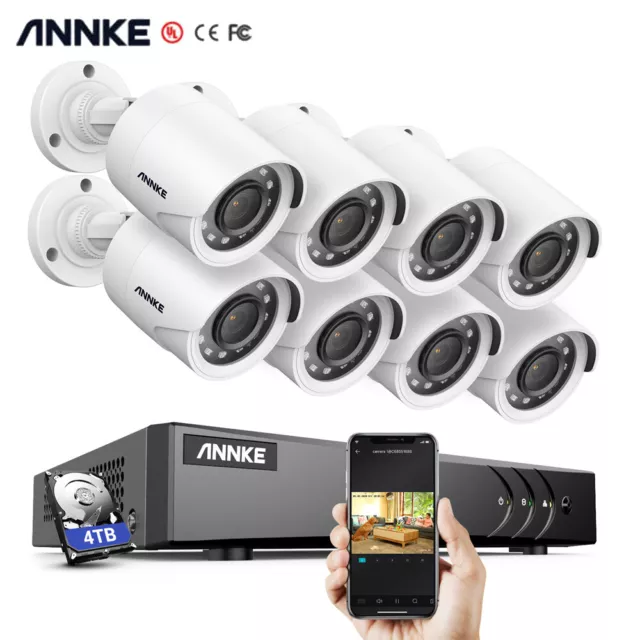 ANNKE 1080P Full HD AI Überwachungskamera 5MP 8CH DVR Fernzugriff Videoaufnahme