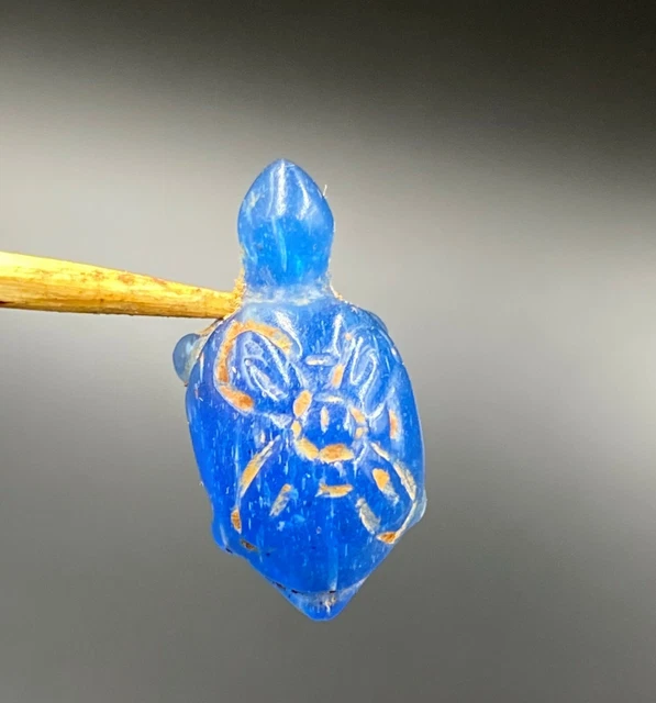 Ancient South East Asian Burmese Pagan Dynasty Antiquities Glass Amulet Old Bead