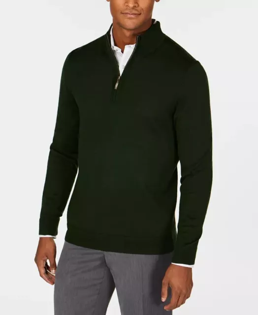 CLUB ROOM MEN'S Regular-Fit 1/4 Zip Ivy League Sweater XL Green $21.50 ...
