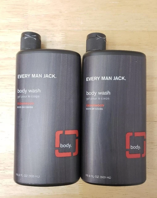 PACK OF 2 Every Man Jack Body Wash Cedarwood 16.9 fl oz 15.99