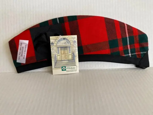 Maban Glengarry Piper Hat MacGregor Made Scotland XL Wool NWT SHIPS FREE