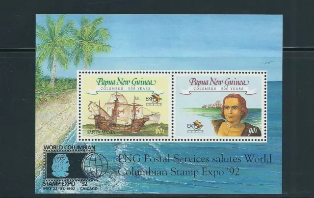 Papua Y Nuevo Guines 1992 Mundo Colombino Expo IN Chicago (Scott 785a) VF MNH