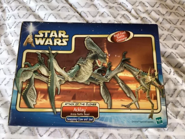 Acklay Arena battle beast Star Wars Attack of the Clones 2002 nuovo con scatola