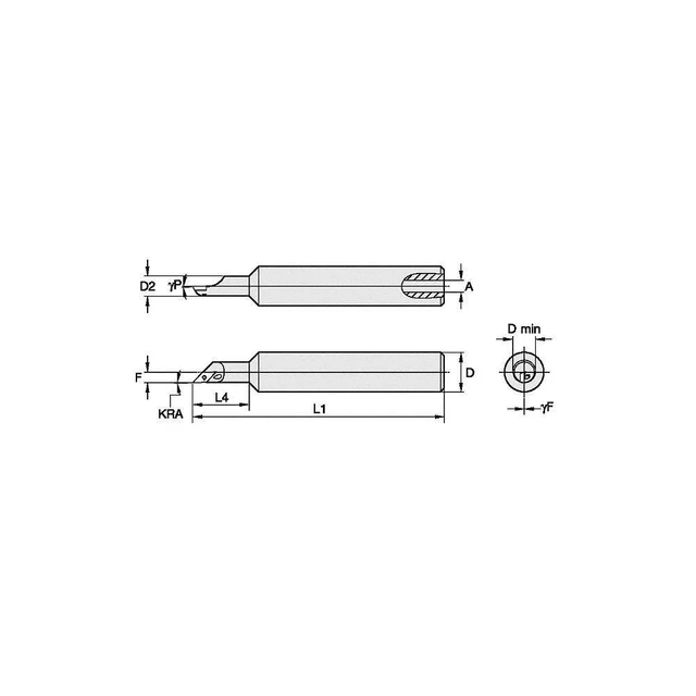 WIDIA GTPI37562590647R Indexable Boring Bar,5/8",HSS