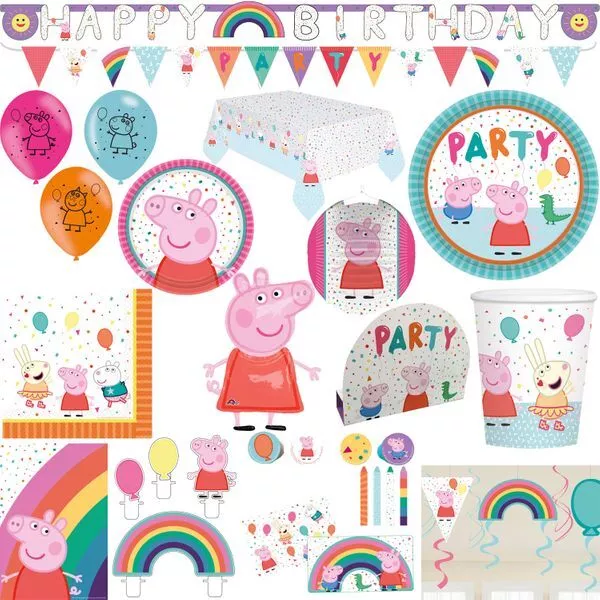 Peppa Wutz Cumpleaños Niños Decoración de Fiesta Set Pig Cerdo