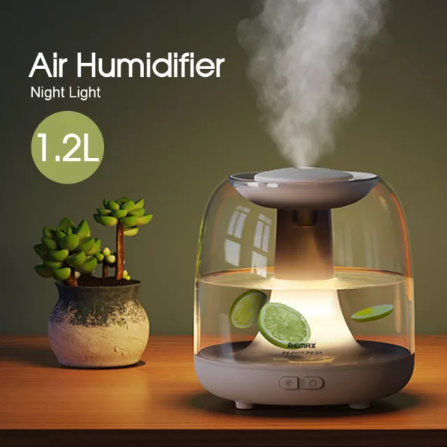 1.2L Air Humidifier Ultrasonic Purifier Diffuser LED Recharg Aroma Essential Oil