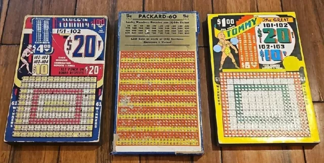 Punch Boards Trade Stimulator Lottery Vintage Unpunched Pony Boy Super Bingo Lot