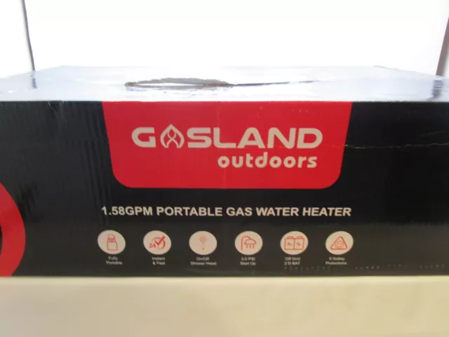 Gasland Outdoors BS158 1.58GPM 6L Portable Gas Tankless Water Heater RV Off Grid