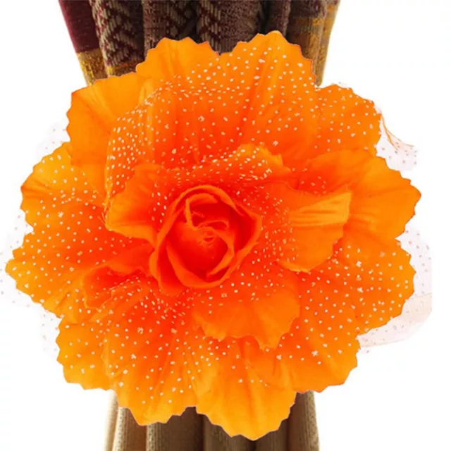 Beautiful Rose Flower Tie Holdbacks/Backs For Voile Net Curtain Panel YI 2