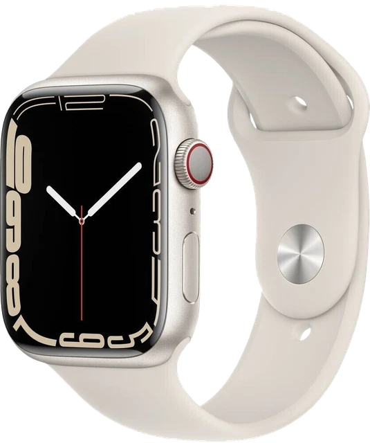 Apple Watch 7 4G 41mm Aluminium Sportarmband MKHR3 Hervorragend refurbished