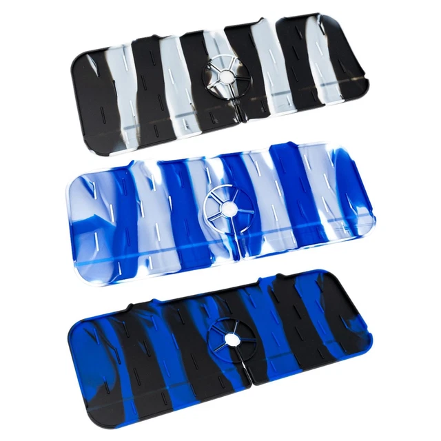 Plateau D'Évier En Silicone 23x9 Cm - Antidérapant, Lavable Au Lave-Vaisselle - Pour Éponges & Produits De Nettoyage (Couleur Bleue)