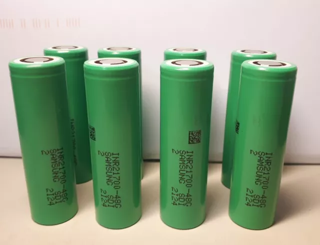 8x Samsung INR21700-48G Lithium Ionen Li-Ion Akku Batterie 4800mAh ohne Lötfahne