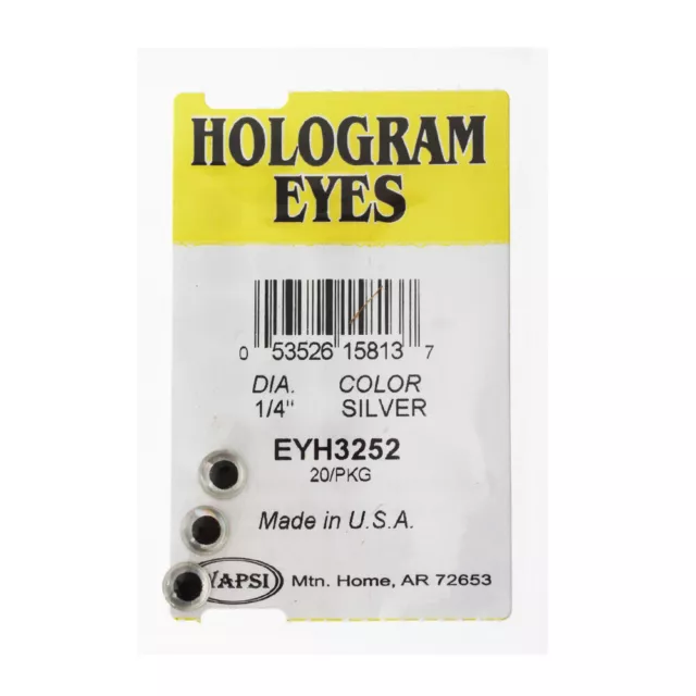 Hologram Dome Eyes 1/4inch Silver 6.3mm