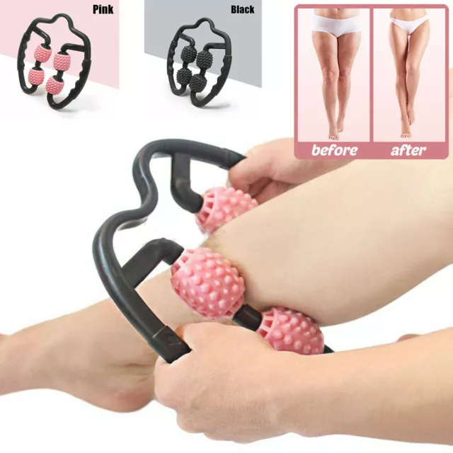 Indoor Yoga Fitness Muscle Relaxer Massager Roller For Leg Neck Arm 4 Roller