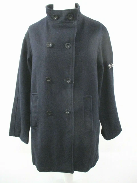 French connection mens single breasted funnel wool jacket marine sales