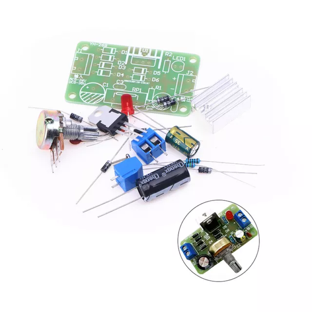 LM317 einstellbares Netzteil Kit DC Circuit DIY Unterrichtstrainingstei-EL