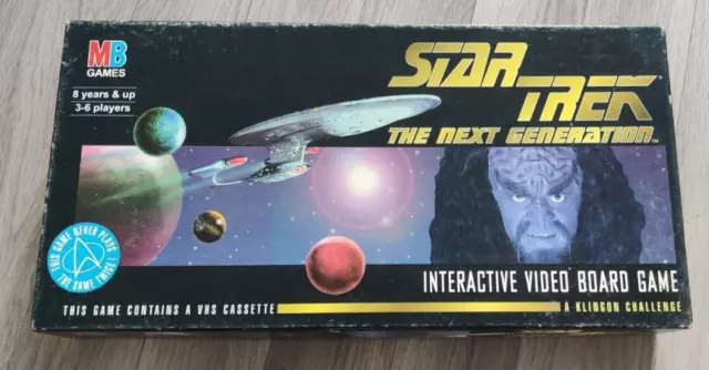 Star Trek The Next Generation Interactive Video VHS Board Game by MB 1994