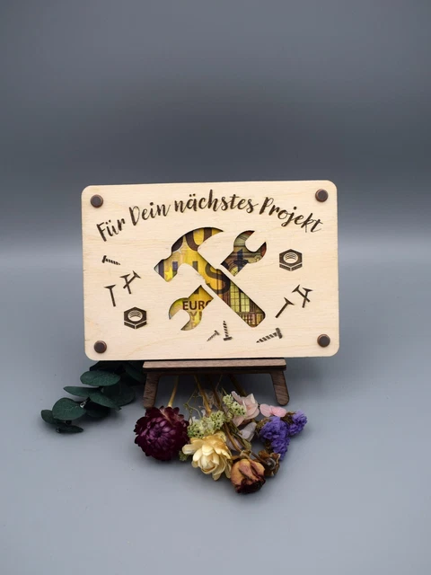 AGOL Muttergeburtstagskarte Aus Bambusholz – Handgemacht, Mit Herz-Design, 15x11,2 Cm, Inkl. Umschlag