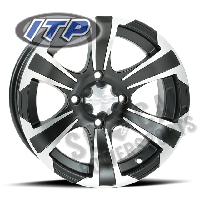 ITP SS312 Wheel 14x8 4/137 Blk w/Mach 5+3 Kaw KVF650 Brute Force 4X4 SRA (2013)