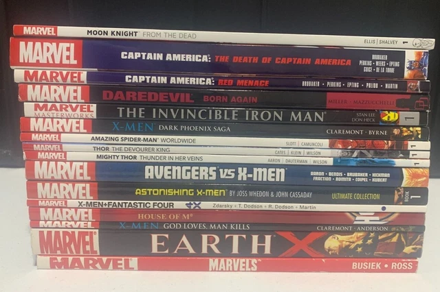 MARVEL X-Men Moon Knight Thor Captain America Iron Man Daredevil TPB