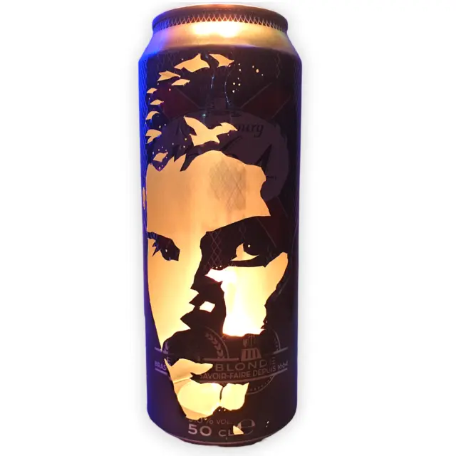 Freddie Mercury Beer Can Lantern! Queen Bohemian Rhapsody Pop Art Portrait Lamp