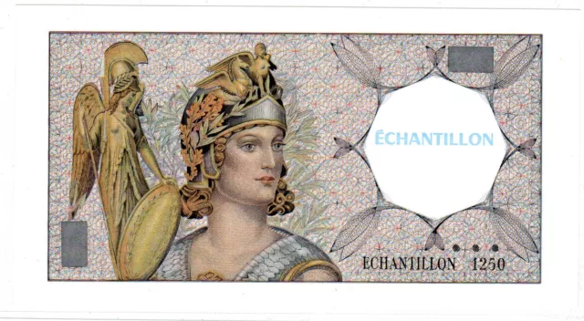 Athena 1250 Banque De France Test Note Echantillon 100 Frs Delacroix Original