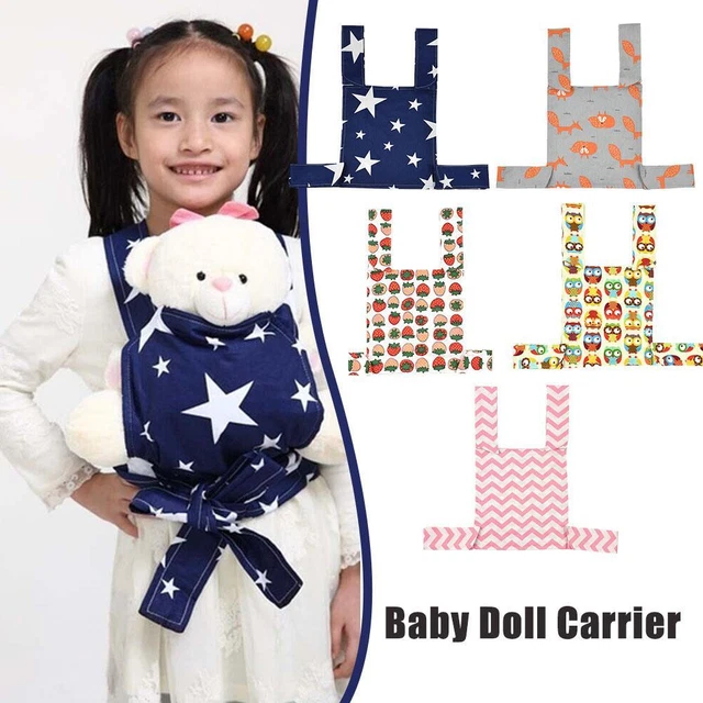 Baby Doll Carrier Sling Toy Kid Children Cartoon Toddler Front Back Carrier F6