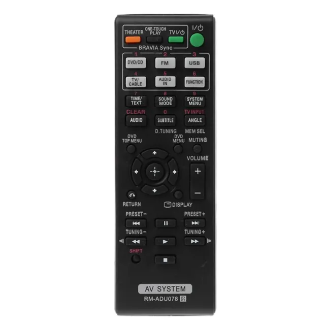 RM-ADU078 Replacement Remote Control Applicable for Sony System DAV-TZ710