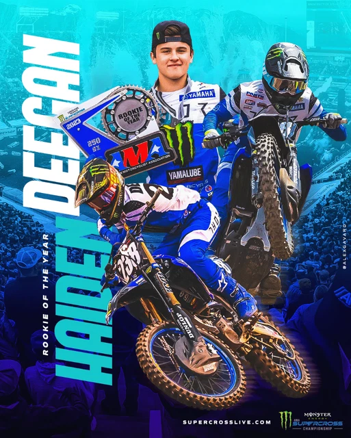 2023 Haiden Deegan #238 Rookie Card – THOR Motocross AMA Trading Card (Yamaha Racing BLU CRU)